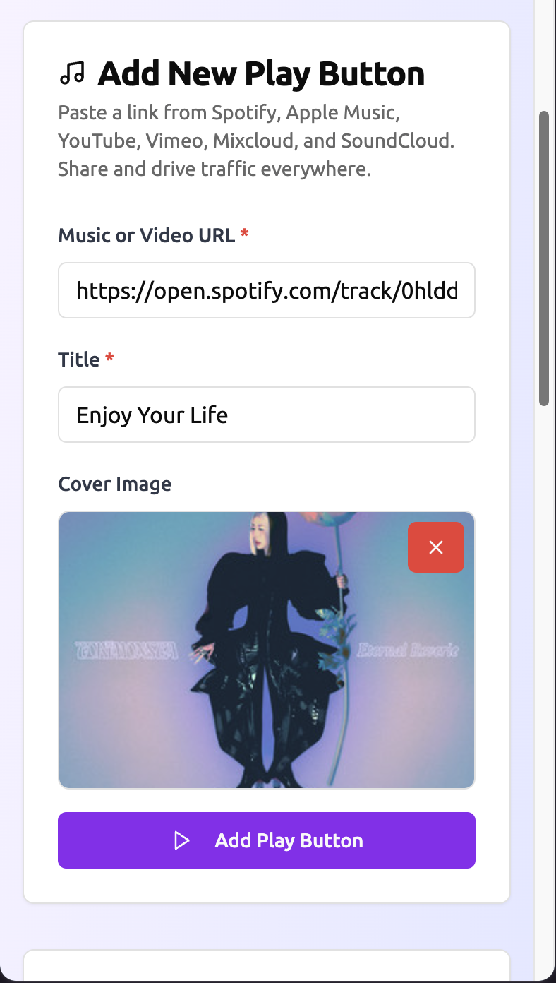 Add Play Button - Farcaster Mini Apps screenshot